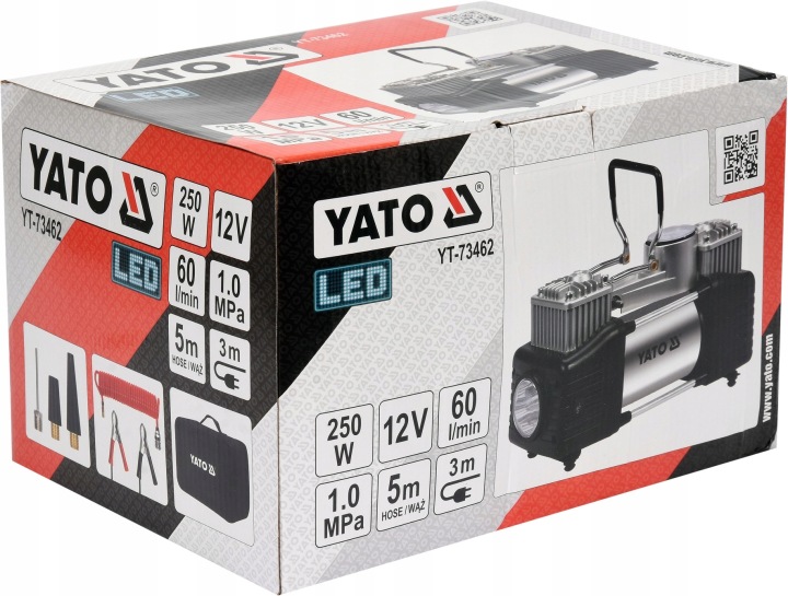 YATO COMPRESSEUR DE CLIMATISATION MINI AVEC PHARE LED 180W