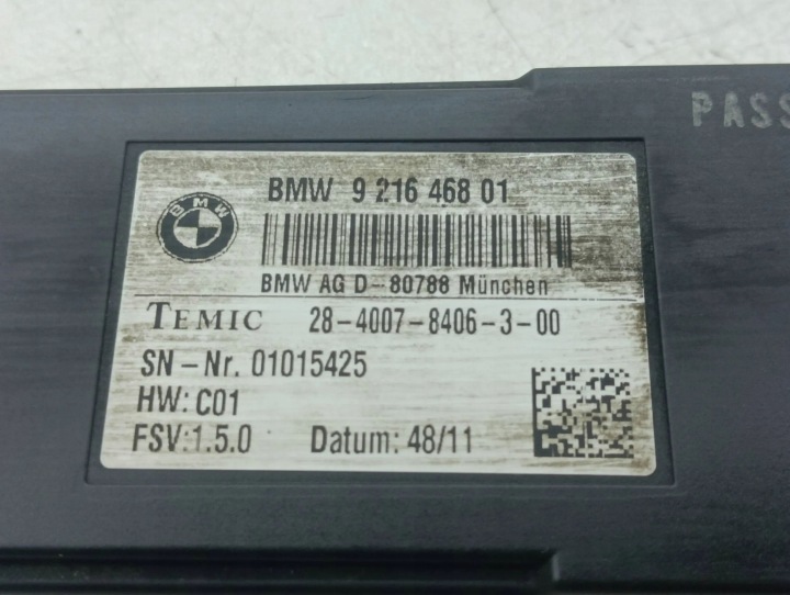 BMW 5 F10 F11 2012 MODULE SIÈGES 921646801