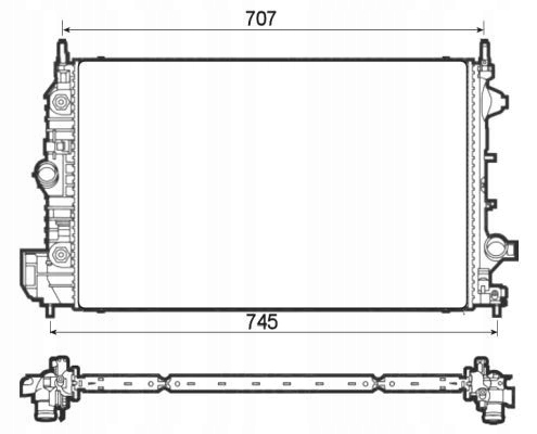 RADUADOR SISTEMA DE REFRIGERACIÓN DEL MOTOR 53132 