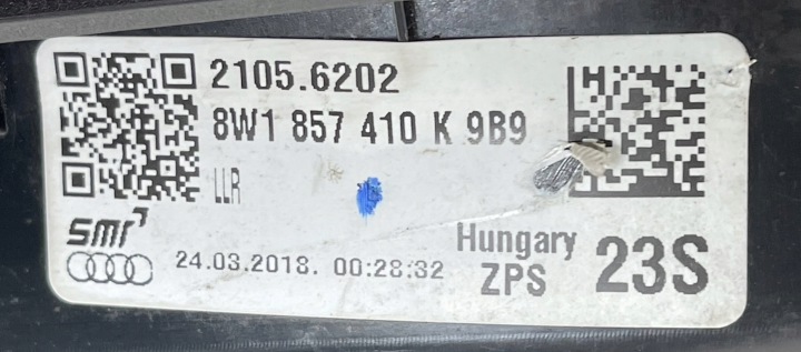RÉTROVISEUR DROIT AUDI A4 B9 8W1 '16-. 6 GOUPILLE