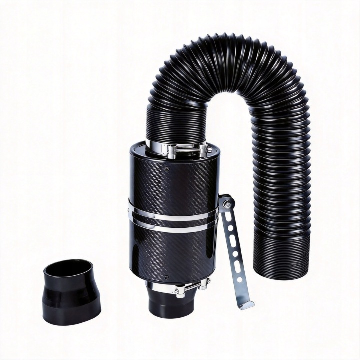 KIT ADMISSION AIR CARBONE 76MM–FILTR STOZKOWY,ELASTYCZNY TUYAU