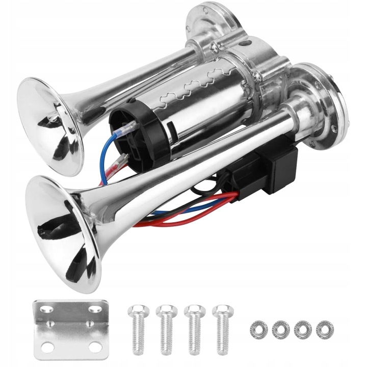 KLAXON AVERTISSEUR SONORE VERS TIR HAUT-PARLEUR SIGNAL PNEUMATIQUE VOITURE 12V 600 DB KIT