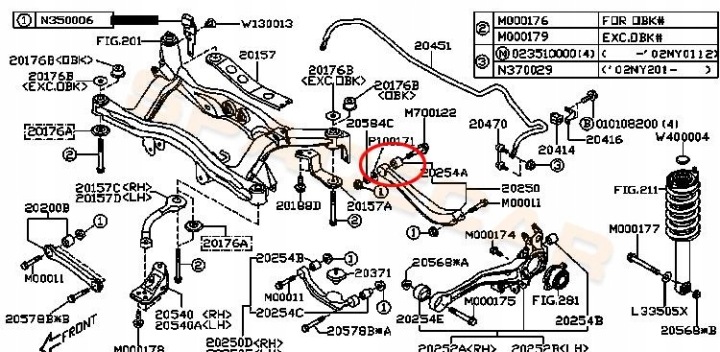 MANCHON BRAS DE SUSPENSION ARRIÈRE SUBARU FORESTER S13 2012
