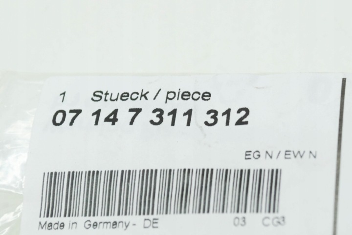 BMW 3 G20 PANNEAU PARE-CHOCS AVANT PLASTIQUE ÉCROU C-CLIP 0714 NEUF À