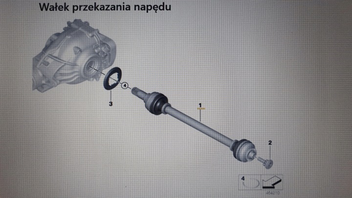 BMW G30 DEMI-ARBRE GAUCHE ARRIÈRE 8664629