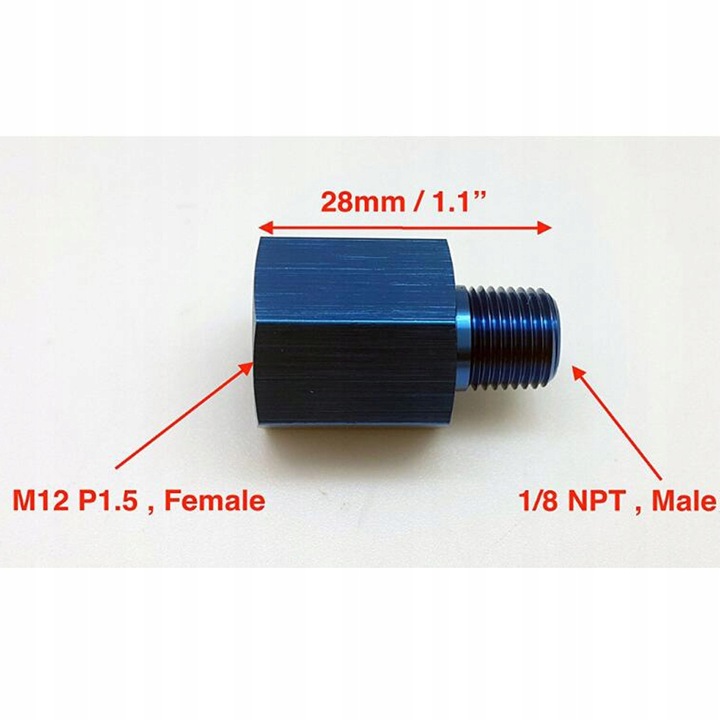 PARA 1/8 NPT MEDIDOR DE PRESIÓN ACEITES CONNECTTING ADA 