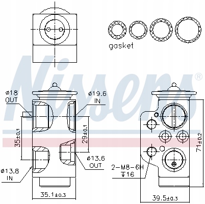 NISSENS SOUPAPE EXPANSIBLE CLIMATISATION AUDI Q7 PORSCHE CAYENNE VW