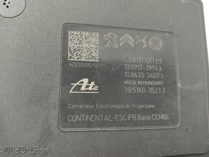 POMPE CONTRÔLEUR ABS CITROEN DS3 9846124980 28.5160-3523.3 2010-2019