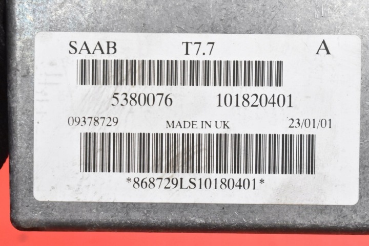 CONTRÔLEUR ORDINATEUR MOTEUR 5169925 5380076 SAAB 9-5 95 1 I 2.0 T 150 KM
