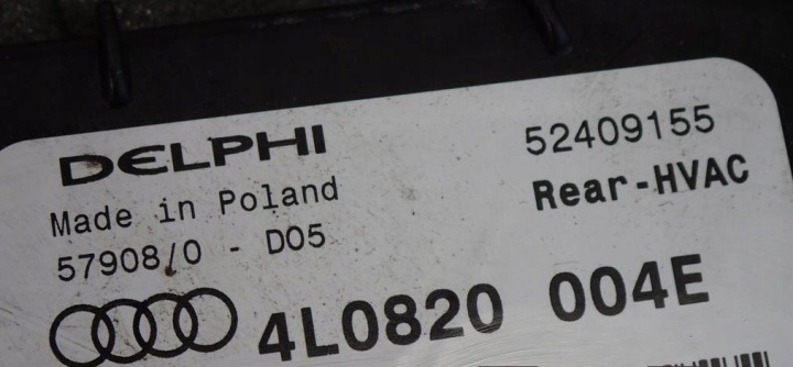 CHAUFFAGE CHÂSSIS ARRIÈRE ARRIÈRE 4L0820004E AUDI Q7