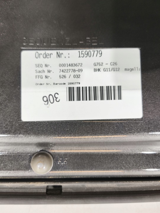 BMW G11 G12 REVÊTEMENT COUVERCLES DE COFFRE ARRIÈRE MAGELLANGRAU C26 7379945