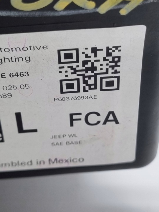 PROJECTEUR GAUCHE CÔTÉ JEEP GRAND CHEROKEE WL 68376993AE