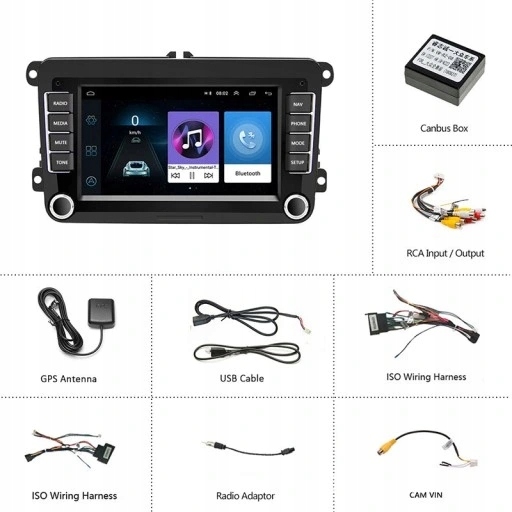 RADIO DE AUTOMÓVIL NAVEGACIÓN 2DIN RADIO VW PASSAT B6 B7 GOLF 5 V 6 VI PRO 