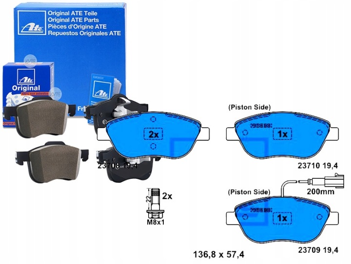 PLAQUETTES FREIN FIAT DROIT BRAVO 07- STILO 01-