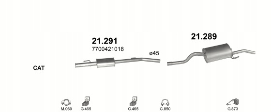 SILENCIADOR TERMINAL 21.289 RENAULT SYMBOL 