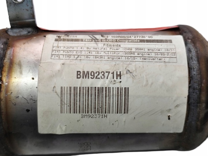 CATALYSEUR ALFA ROMEO MITO FIAT PUNTO TIPO DOBLO 500L ABART 1.4 BM92371H