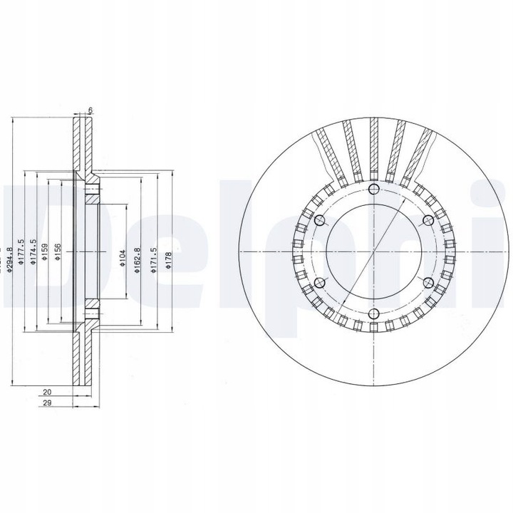 BG2365 BG2365 DELPHI DISCO DE FRENADO 