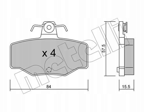 PADS BRAKE REAR 22-0199-0 METELLI 