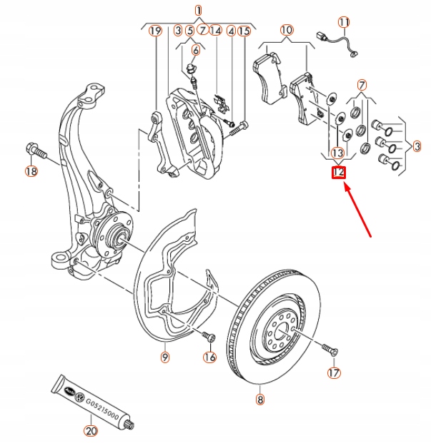 KIT RÉPARATION VAG VERS AUDI A6 A7 A8 2011 2017 ORIGINAL 4H0698231