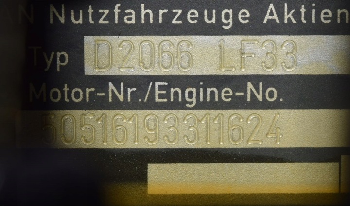 COMPLET MOTEUR MAN D2066 LF33 TGX TGA TGS EURO 4