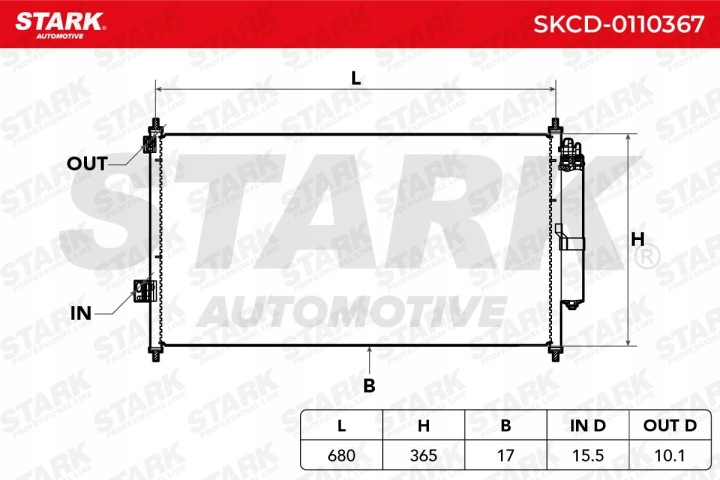 STARK SKCD-0110367 DÉSHYDRATEUR CLIMATISATION AVEC SÉCHEUR