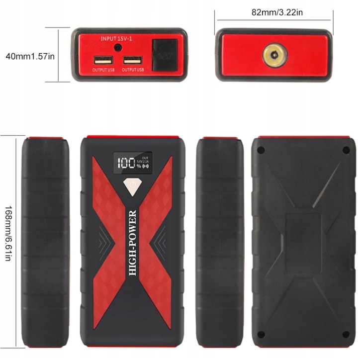 DÉMARREUR BOOSTER JUMP DÉMARREUR DISPOSITIF DÉMARRAGE POWERBANK 12V 1000A