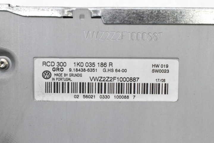 RADIO AUTORADIO CD 1K0035186R VW GOLF 5 V 03-09