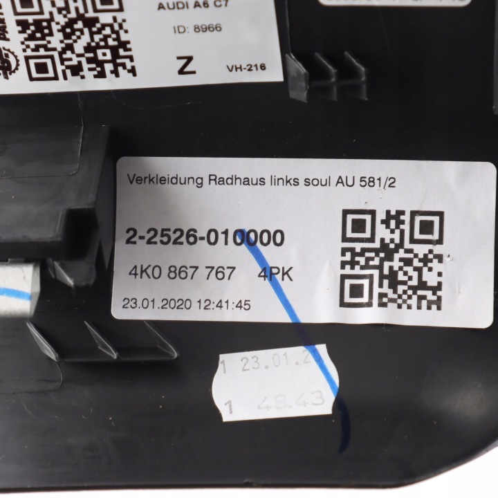 AUDI A6 C8 MOULURE SEUIL PROTECTION CHÂSSIS GAUCHE ARRIÈRE 4K0867767