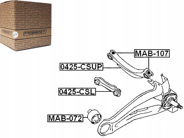 BARRE DE LIAISON TRANSVERSAL ARRIÈRE SUPÉRIEUR FEBEST 0425-CSUP