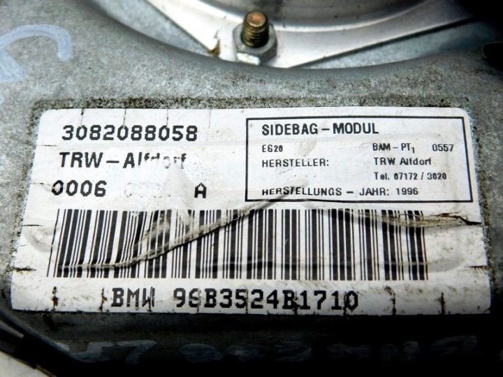 R/22 BMW E38 COUSSIN LATÉRALE PORTES GAUCHE AVANT /1