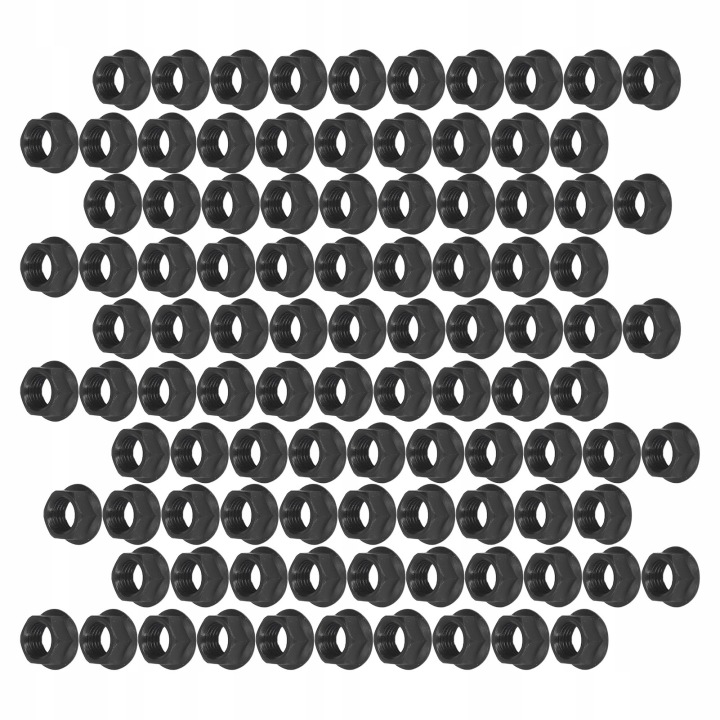 ÉCROU SZESCIOKATNA AVEC ACIER WEGLOWEJ M10 X 1.25 100SZT VERS GENERATORA 168F 170 188 NOIRE
