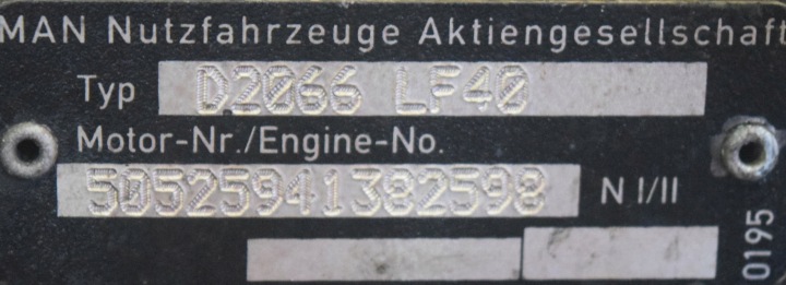 BLOC MOTEUR D2066 LF40 MAN 400 440 KM EURO 5 EEV