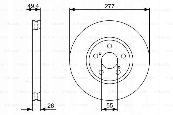DISQUE FREIN TOYOTA DROIT AVENSIS