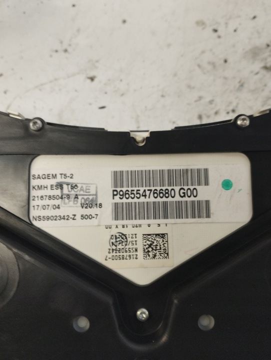 PEUGEOT 307 2.0 COMPTEUR TABLEAU DE BORD P9655476680