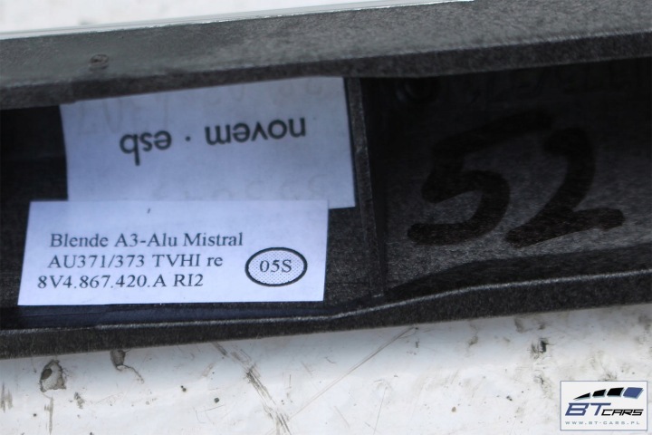 AUDI A3 SPORTBACK BAGUETTES DÉCORATIF DÉCORS 8V 8V1853191A 8V1853190A 8V1853189A