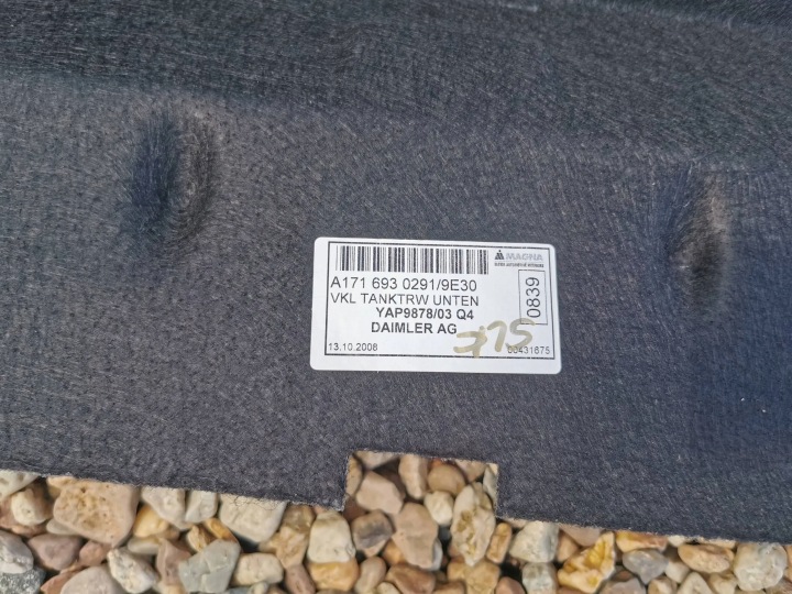 MERCEDES R171 REVÊTEMENT COUVERCLES DE COFFRE COLLECTEUR GAUCHE A1716900325 A1716930291
