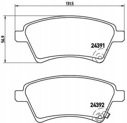 KIT DISQUES FREIN 281MM PLAQUETTES AVANT FIAT SEDICI 2006-2014R.
