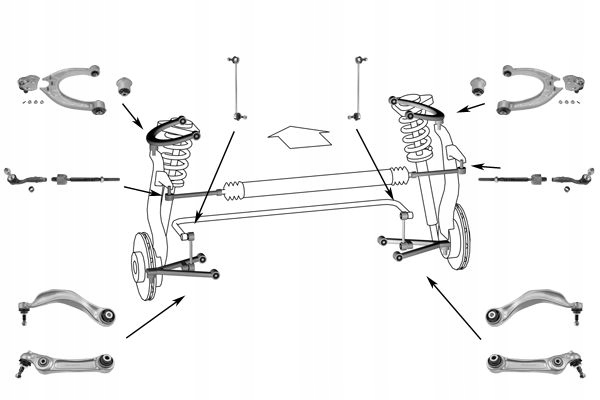 BRAS DE SUSPENSION BMW DROIT F10/11/12/13 GAUCHE ARRIÈRE 3160500048 MEYLE