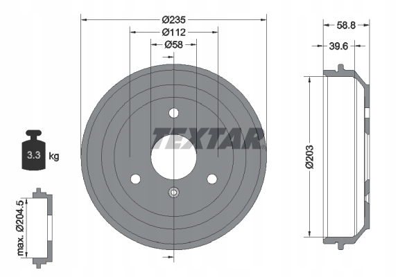 TEXTAR BEBEN DE FRENADO SMART CITY 0,6 01- 203X 39 