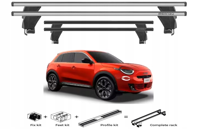 MALETERO DE TECHO ALUMINIO FIAT 600 MODELO PRODUKOWANY DE 2024> 