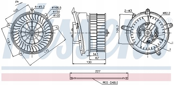 NISSENS 87152 VENTILATEUR INTÉRIEUR
