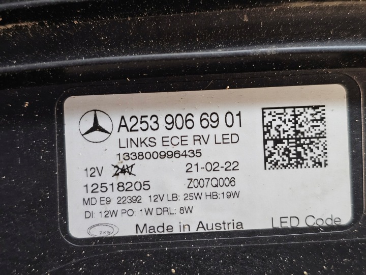 PHARE MERCEDES GLC I LIFT W253 X253 2019 AVANT GAUCHE COMPLET LED A2539066901