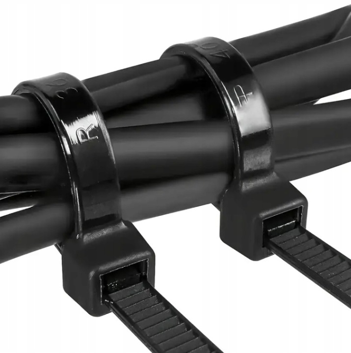 COLLIERS ZACISKOWE TRYTKI NOIR 100 PIÈCES 3X100MM PUISSANT TRYTYTKI CÂBLES
