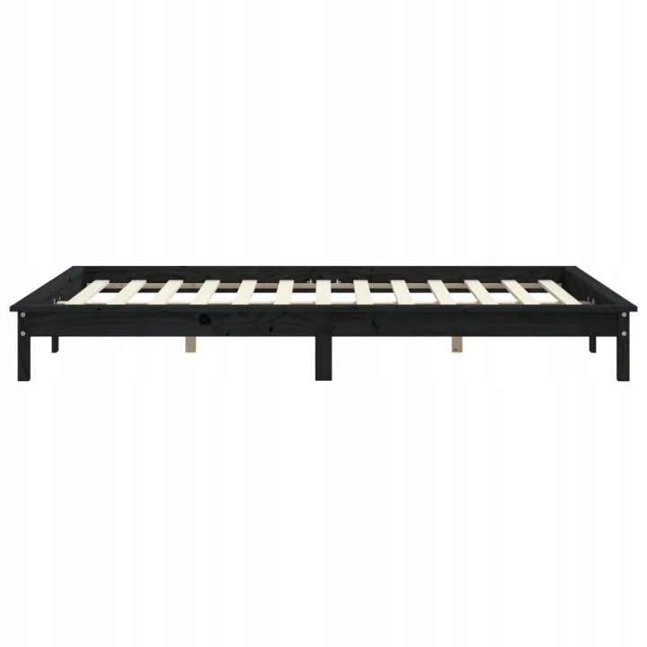 CHÂSSIS ROULEMENTS NOIRE 180X200 CM, LITE BOIS SOSNOWE