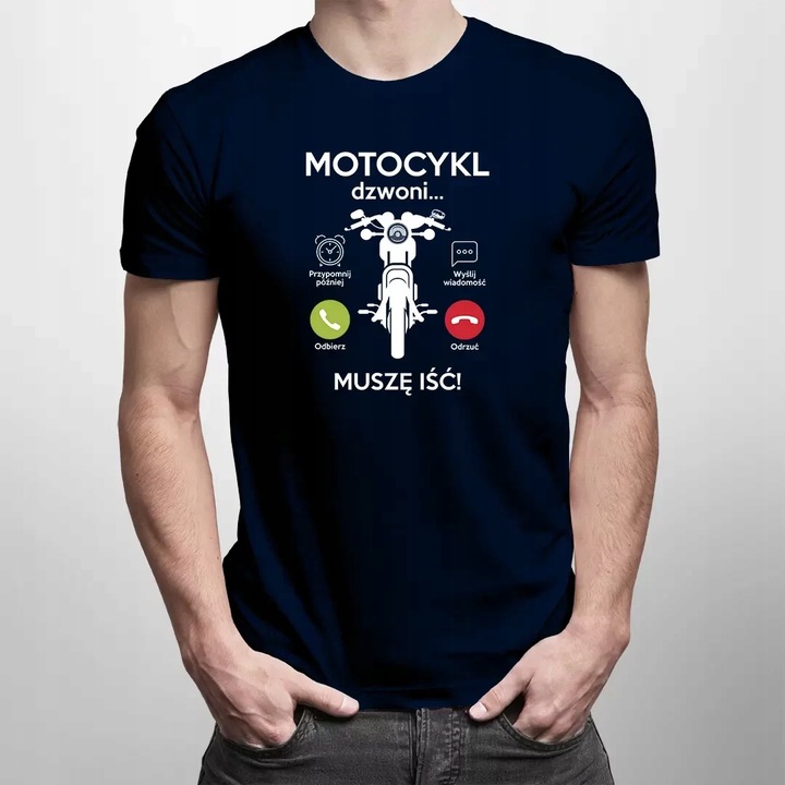 MOTOCICLETA DZWONI KOSZULKA PARA MOTOCYKLISTY 