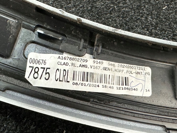 MERCEDES GLE W167 V167 AMG GAUCHE MOULURE GARDE-BOUE ARRIÈRE ARRIÈRE ORIGINE A1678840700