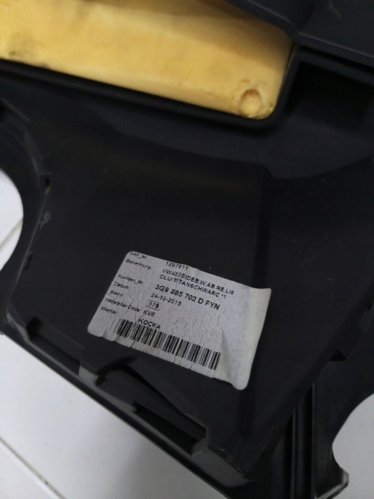 VW PASSAT B8 UNIVERSEL COUSSIN AIRBAG COLLECTEUR BANQUETTES ARRIÈRE ARRIÈRE DROIT 3G9885702D