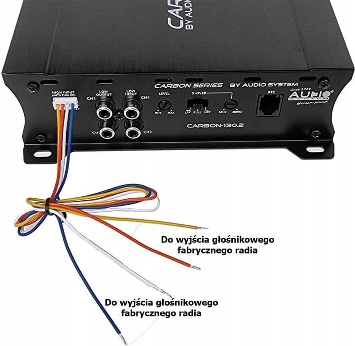 AUDIO SISTEMA CARBÓN 130.2 260W RMS HI-LEVEL INPUT 