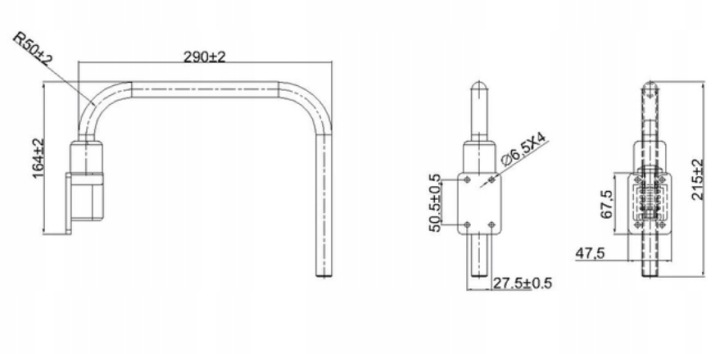 RÉTROVISEUR AVEC RAMIENIEM DROIT JCB 2CX, 3CX, 4CX, 5CX 123/04968 123/04970
