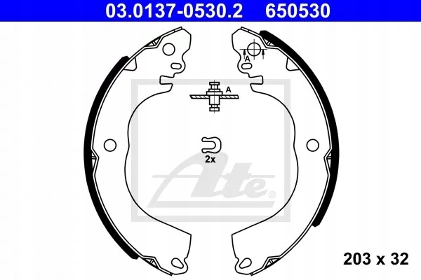 03.0137-0530.2 ZAPATAS DE TAMBOR HAM. MITSUBISHI MIRAGE/SPACE STA 